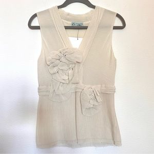 Clements Ribeiro Cream Floral Tank